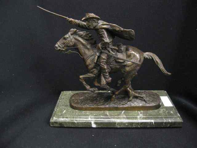 Appraisal: Chilmark Bronze ''The Cavalier''civil war soldier on horseback by Francis