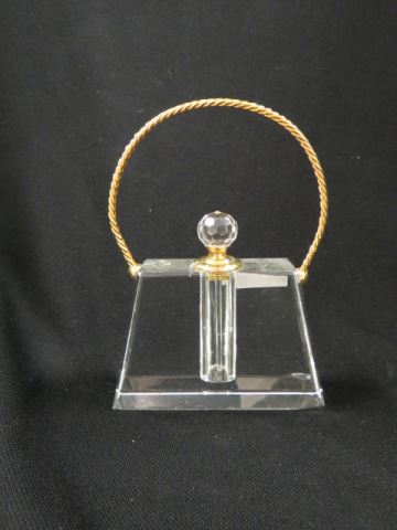 Appraisal: Vintage Figural Purse Crystal Perfume Bottle excellent