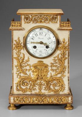 Appraisal: Louis XVI style shelf clock wooden construction with fine ormolu