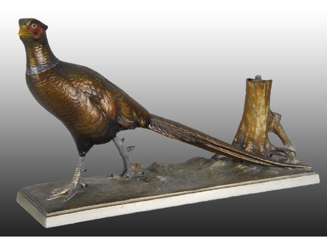 Appraisal: Metal Pheasant Match Striker and Lighter Condition EXCELLENT Size x