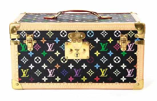 Appraisal: Louis Vuitton multicolor monogram case with mirror mirrored interior cover