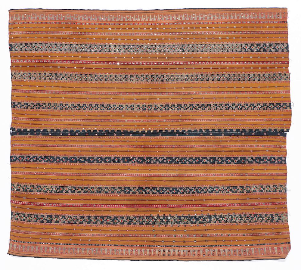 Appraisal: Antique Ceremonial Tapis Sumatra Antique Woman's ceremonial sarong tapis kaca