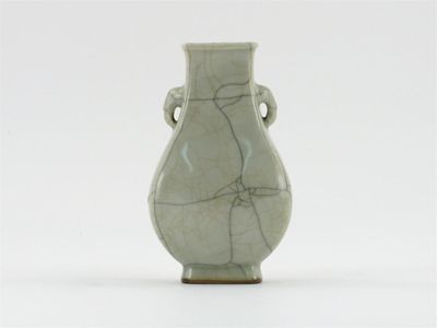 Appraisal: A small Chinese crackle-glazed hu-shaped vase with elephant handles on