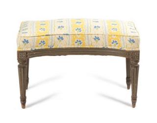 Appraisal: A Louis XVI Style Ottoman th century having a rectangular