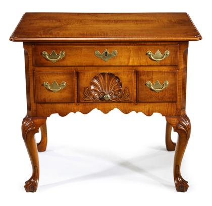 Appraisal: Chippendale style tiger maple dressing tablerobert whitley b bucks county