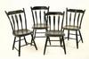 Appraisal: WINDSOR CHAIRS - Assembled lot of four th C arrow