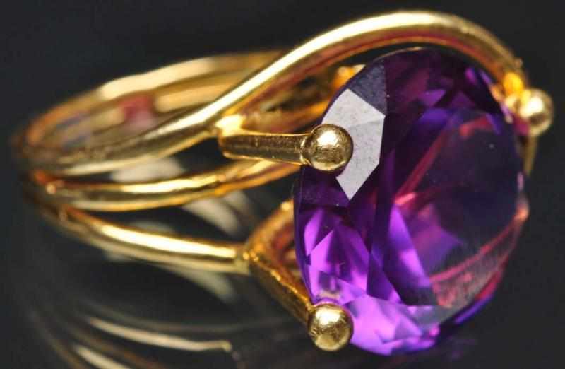 Appraisal: K Y Gold Amethyst Ring Weight grams dwt Condition Excellent