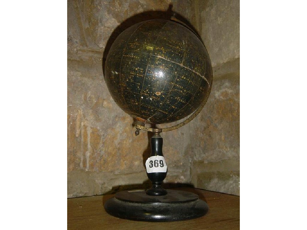 Appraisal: A late th century celestial globe by Phillips raised on