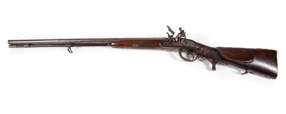 Appraisal: Fine Austrian Flintlock Double Barrel Rifle th c marked on