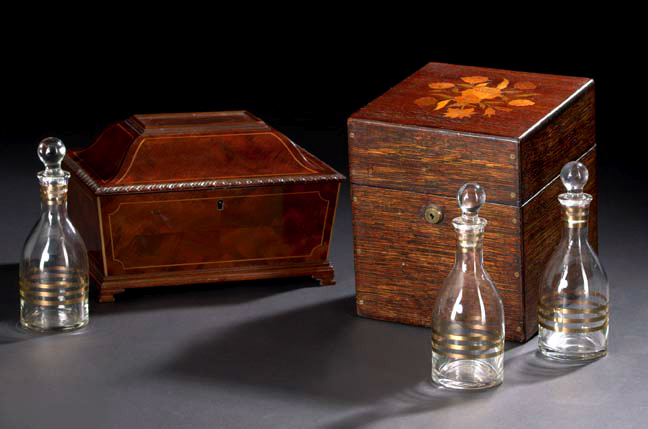 Appraisal: Attractive George V Carved and Inlaid Mahogany Workbox in the