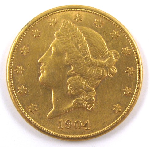 Appraisal: U S TWENTY DOLLAR GOLD COIN Liberty head type -S