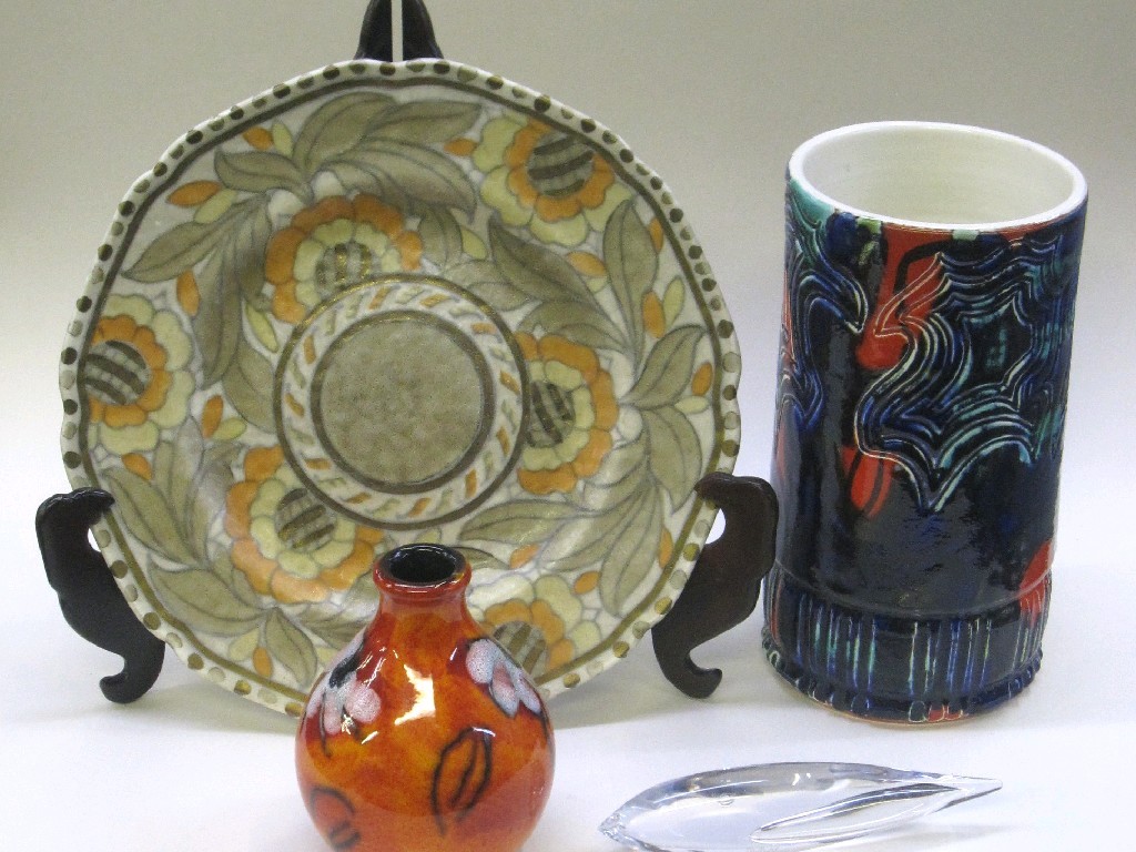 Appraisal: Two Poole vases Crown Ducal Charlotte Rhead charger and a