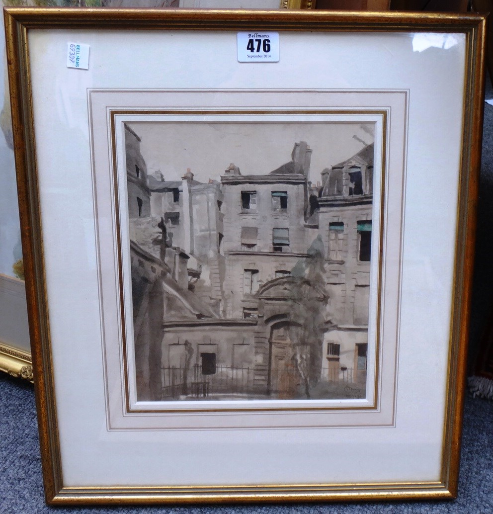 Appraisal: Marnik early th century Street Scenes two watercolour both signed