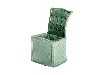 Appraisal: A GREEN GLAZED CREAMWARE TOY CHAIR crisply moulded with laths