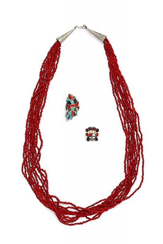 Appraisal: Assorted Southwest Jewelry Assorted Southwest jewelry comprising a multi strand