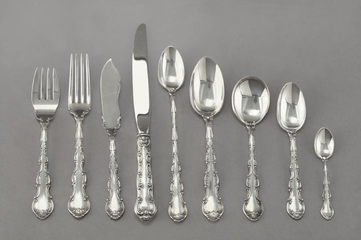 Appraisal: Forty-Eight-Piece Gorham Sterling Silver Strasbourg Partial Flatware Service for eight