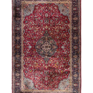 Appraisal: A Kirman Wool Rug Circa feet inches x feet