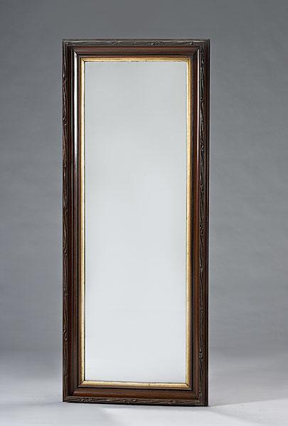 Appraisal: LATE TH-CENTURY MIRROR WITH CARVED AND MOLDED FRAME American in