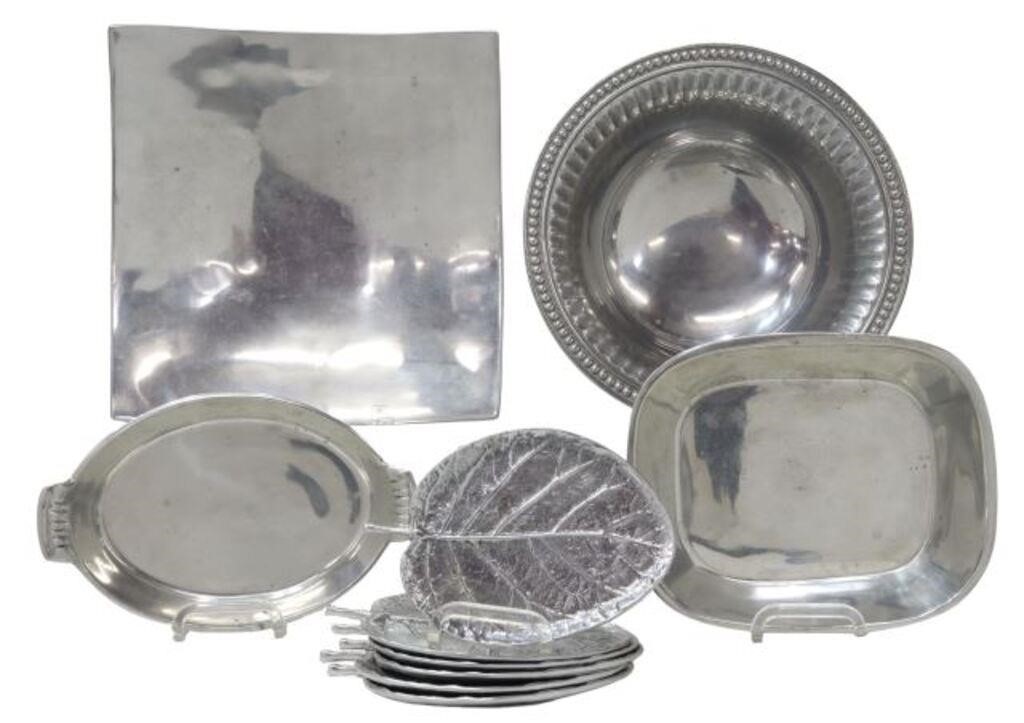 Appraisal: lot of Pewter aluminum and other metal tableware highlights include