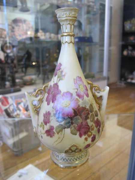 Appraisal: ROYAL WORCESTER BLUSH IVORY FLORAL VSE