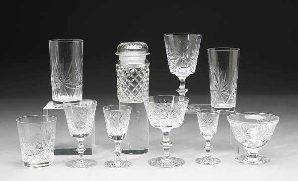 Appraisal: A suite of Edinburgh cut glass stemware in the 'Star