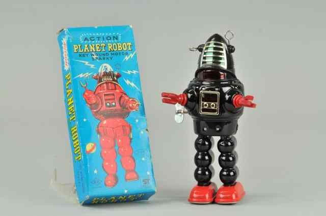 Appraisal: PLANET ROBOT Yoshiya Japan boxed example tin body wind-up action