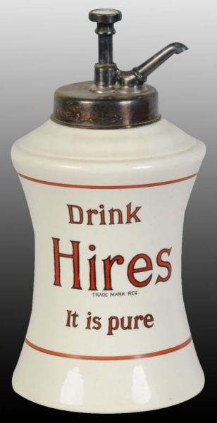 Appraisal: Hire's Root Beer Hourglass Syrup Dispenser Description Circa Includes original