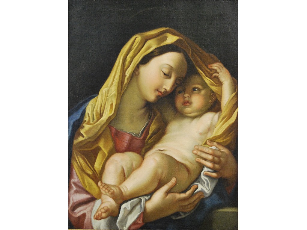 Appraisal: th century copy after Giovanni Francesco Romanelli - - Madonna