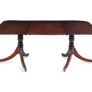 Appraisal: APPROVED FOR DONATION A Georgian Style Mahogany Double Pedestal Dining