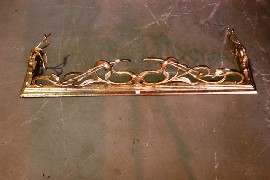 Appraisal: A Jugendstil brass fender