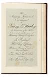 Appraisal: STANLEY HENRY MORTON The American Testimonial Banquet to Henry M