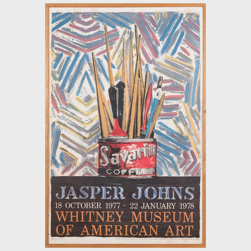 Appraisal: After Jasper Johns b Whitney Museum of American Art Poster