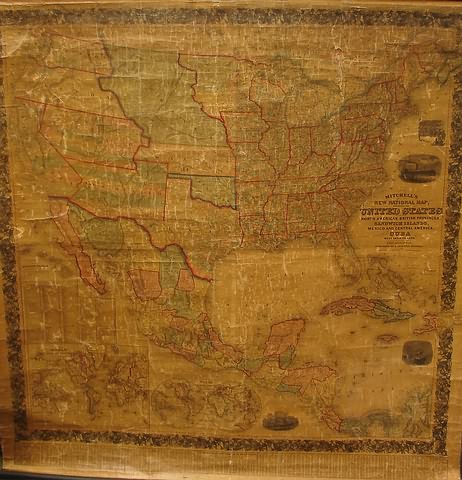 Appraisal: Wall map titled Mitchells' New National Map Exhibiting the United