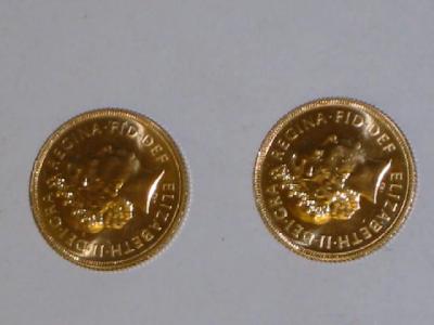 Appraisal: TWO ELIZABETH II GOLD SOVEREIGNS