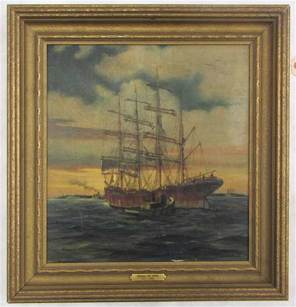 Appraisal: THOMAS W WELLS OIL ON CANVAS LAID ON BOARD Washington