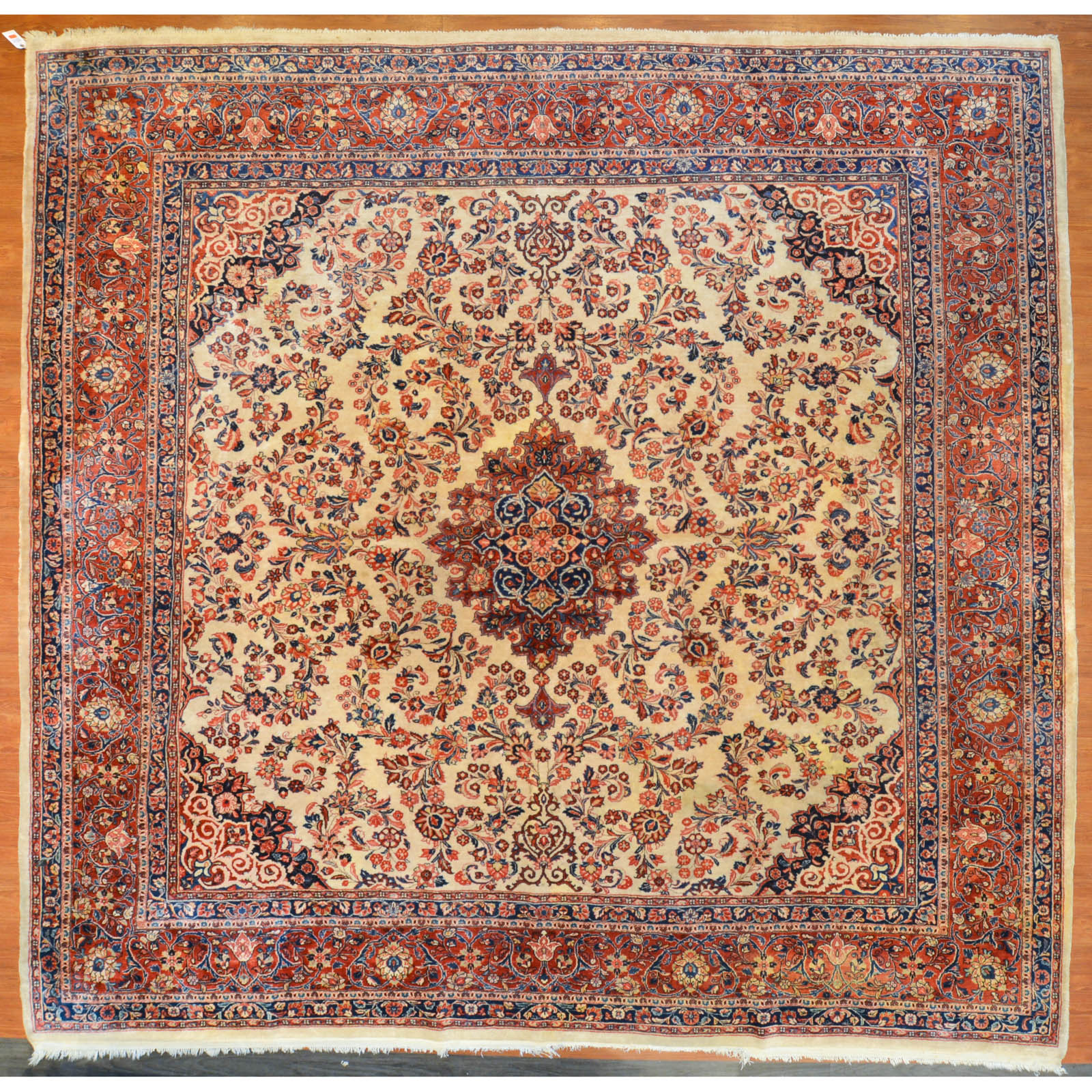 Appraisal: SAROUK RUG PERSIA X Second half- th century hand-knotted wool