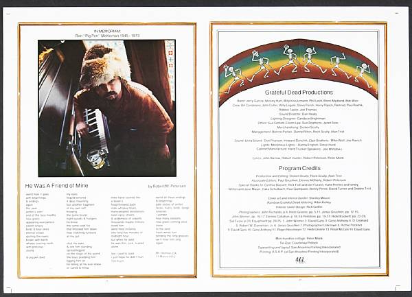 Appraisal: Two Grateful Dead front and back cover proofs from a