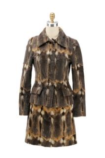 Appraisal: Alberta Ferretti Fur Coat and Skirt Alberta Ferretti Italian founded