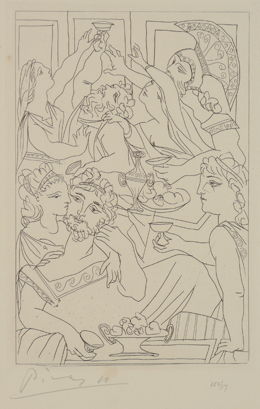 Appraisal: PICASSO Pablo Spanish - ''Le Festin'' Plate from Lysistrata Etching