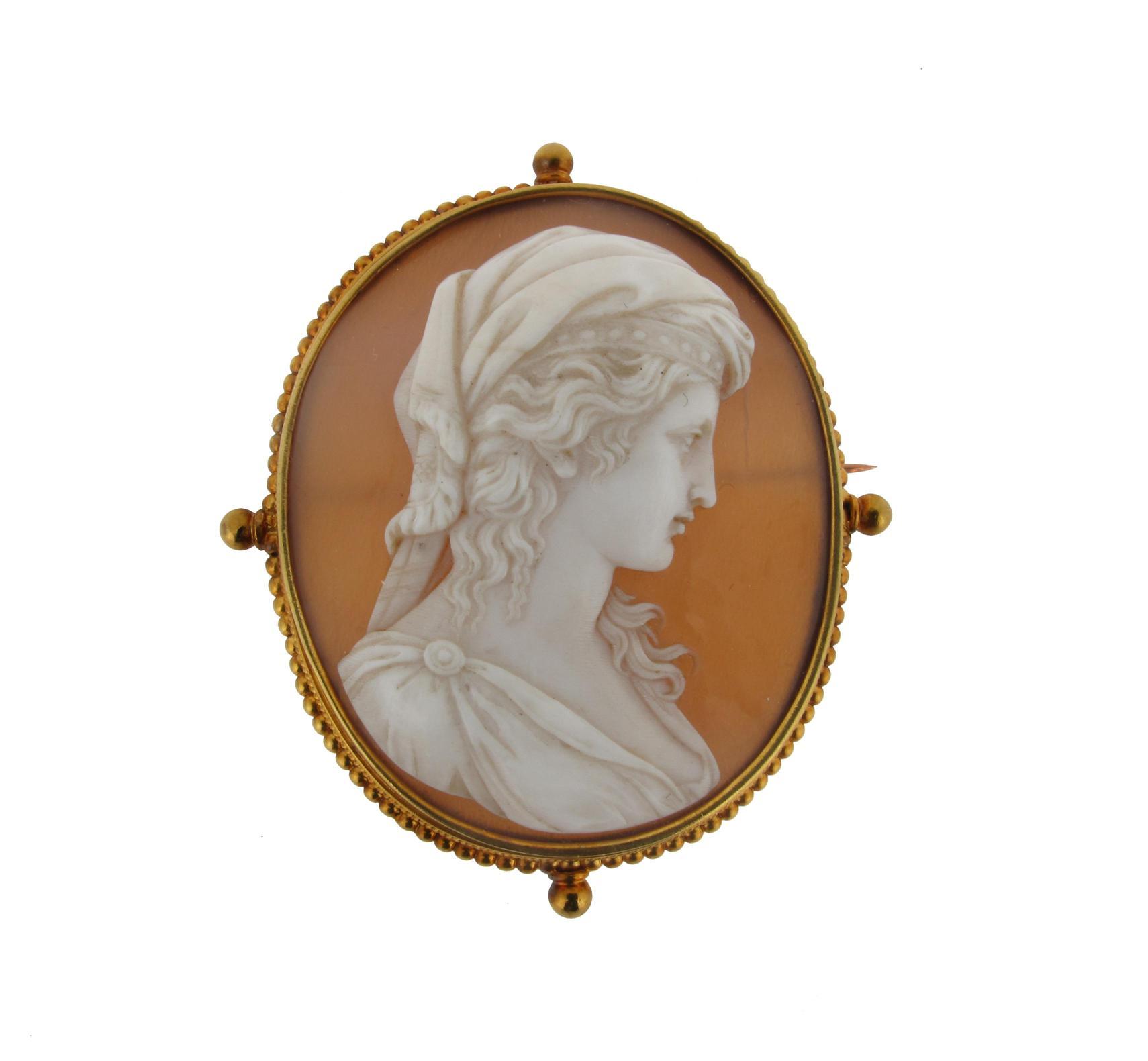 Appraisal: A th Century carved shell cameo brooch