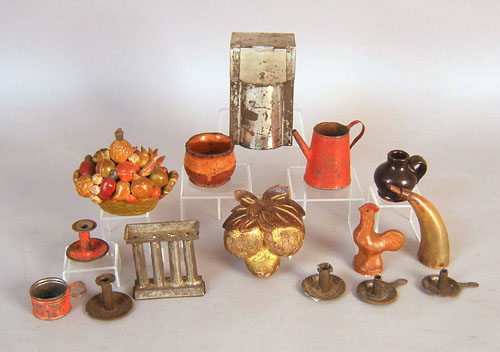 Appraisal: Group of miniature table articles to include tin redware etc