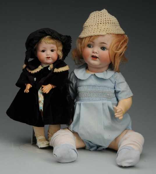 Appraisal: Lot of German Bisque Character Dolls Description E Heubach Character