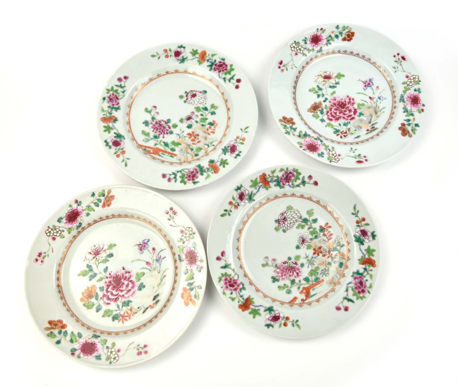 Appraisal: Two pair of Famille rose plate a pair of plate