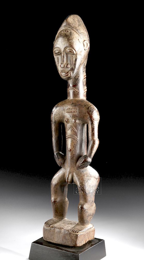 Appraisal: Early th C Baule Wood Blolo Bian Figure West Africa