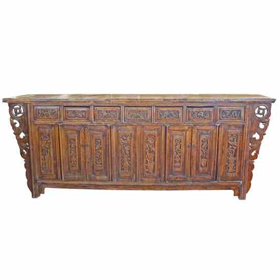 Appraisal: A Chinese Elm Coffer circa having a panel top above