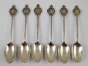 Appraisal: A set of six silver teaspoons for the Silver Jubilee