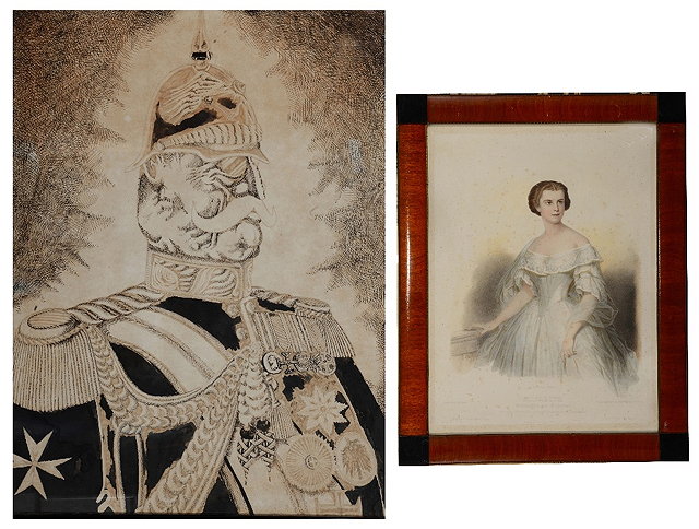 Appraisal: CONTINENTAL SCHOOL TH CENTURY Portrait of 'Kaiser Bill' pen and