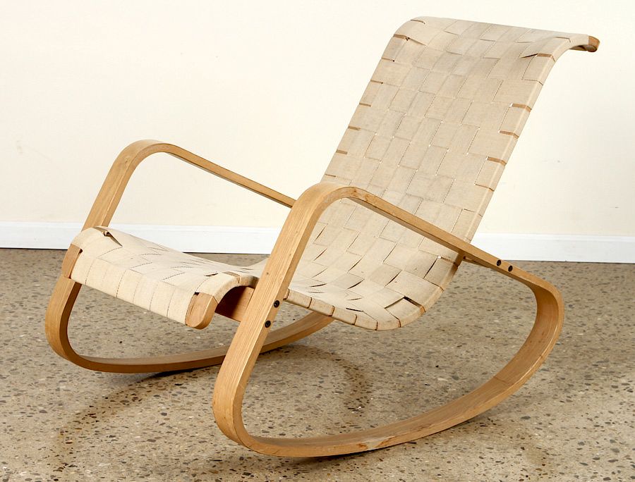 Appraisal: VERY RARE ROCKING CHAIR BY LUIGI CRASSEVIG A very rare