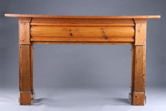 Appraisal: MARYLAND EMPIRE YELLOW PINE FIREPLACE MANTEL circa Harper's Ferry Historic