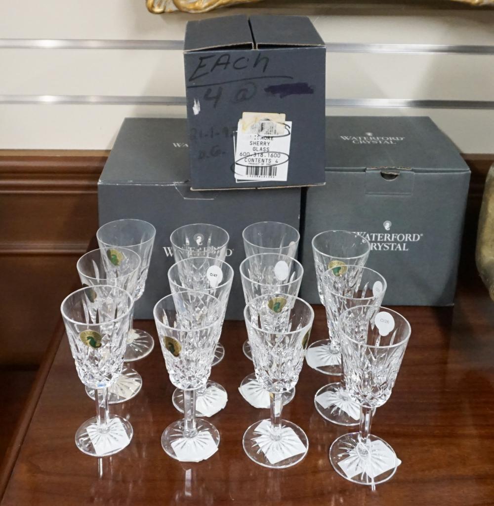 Appraisal: Set of Waterford Lismore Pattern Cut Crystal Sherry Glasses